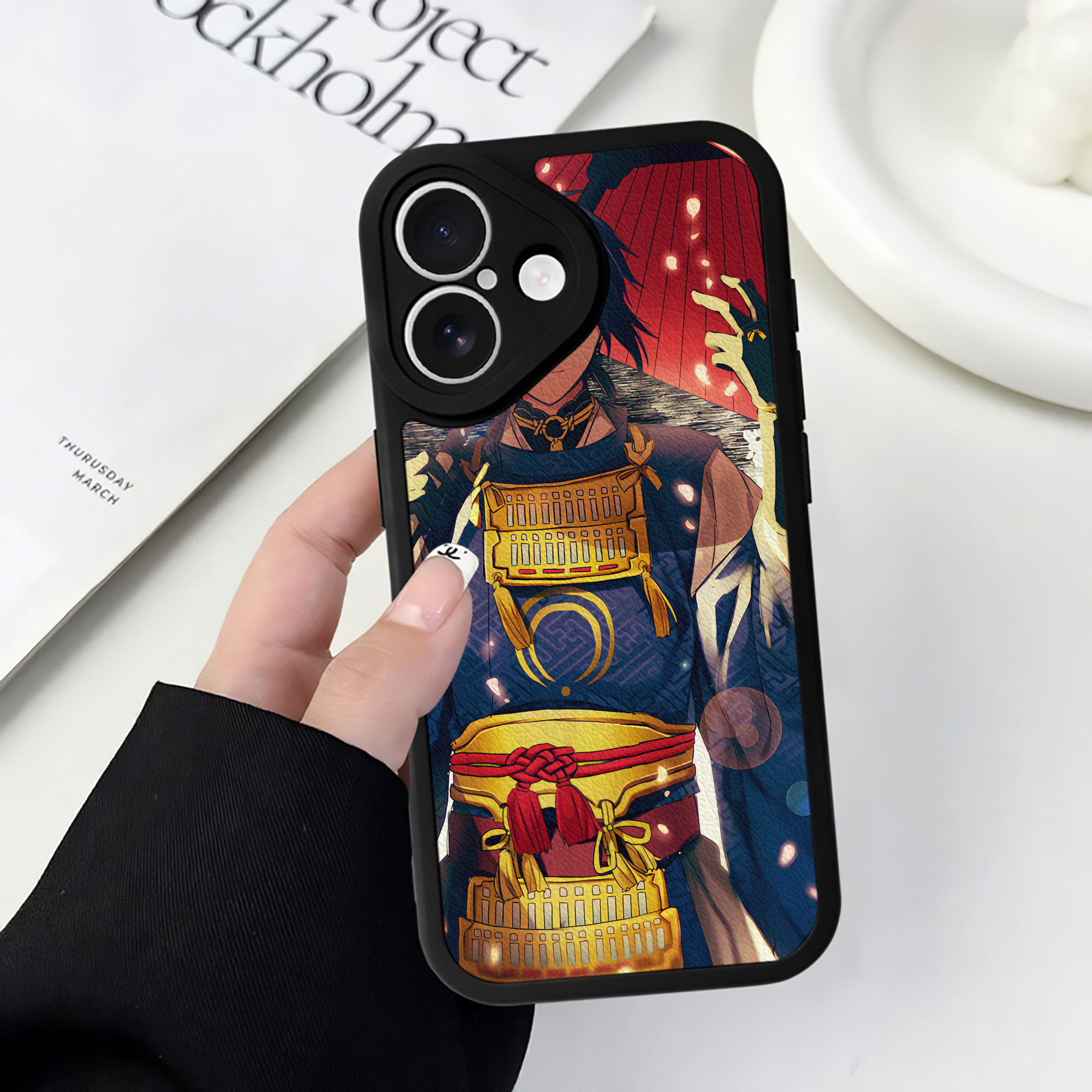 （画像用） 刀剣乱舞 Touken Ranbu 【iPhone 16シリーズ対応】シリコンスマホケース（レザー調） 材質：シリコン